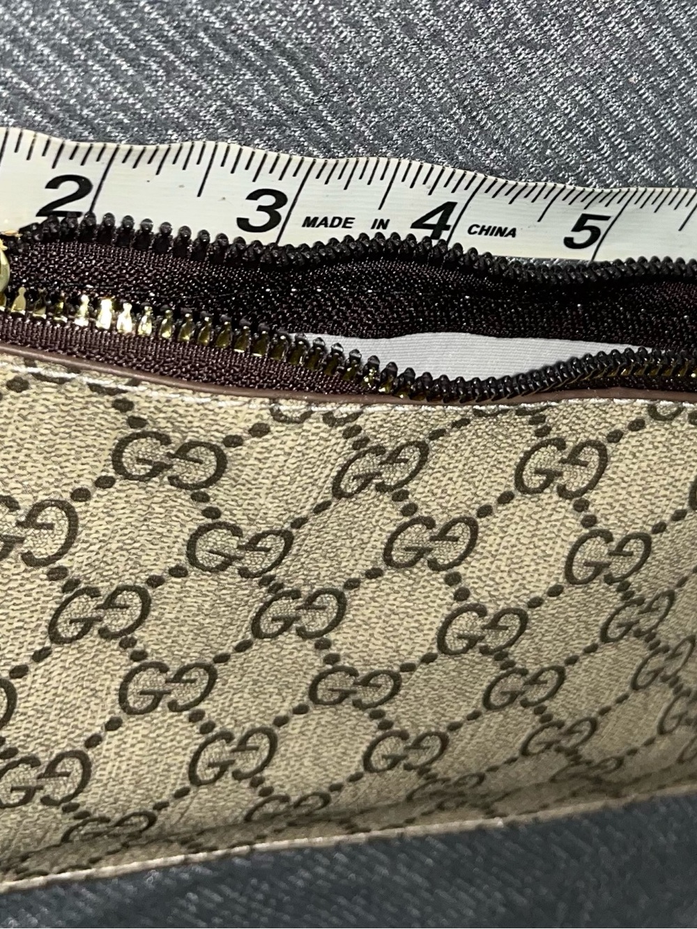 Vintage GG Monogram Zipper Clutch - Flat Canvas Travel Pouch
